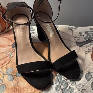MADDEN GIRL Ladies Aurora Black Open Toe Dress Heels 👠 for Wedding Sz. 8